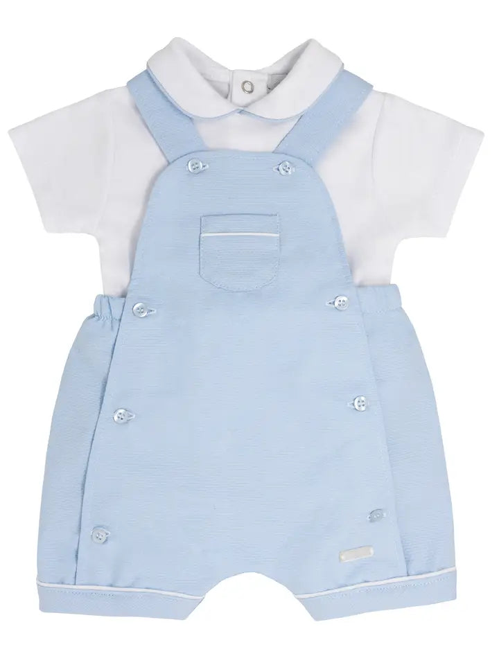 Boys Baby Blue & White 2 piece Set