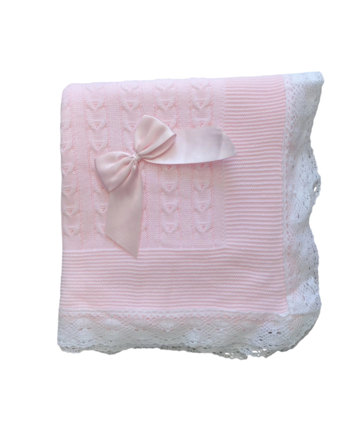 Pink Blanket with Lace