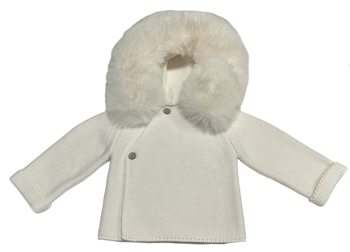 Knit Jacket with Removable Fur