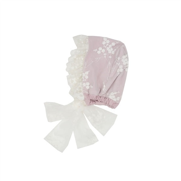 Haute Baby Lilac Mist Baby Bonnet For Newborn Babies
